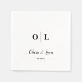 及エレガントびシンプル | 結婚s スタンダードカクテルナプキン (正面)