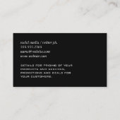 及スタイリッシュびファンシーグリッター 名刺 (裏面)