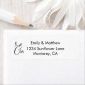 及フォーマルびエレガント差出人住所ラベル ラベル (インサイチュ)