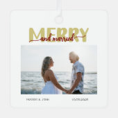 及メリーび結婚したオーナメント メタルオーナメント (正面)