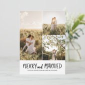 及メリーび結婚した | 最初のカップルのコラージュ写真 シーズンカード (スタンド正面)