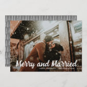 及メリーび結婚した | First Couple Christmas Photo シーズンカード (正面/裏面)
