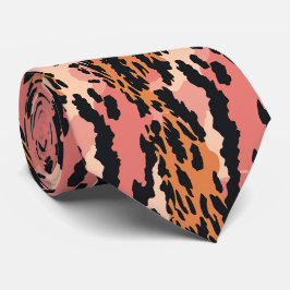 及モダンびカラフルアニマルプリント ネクタイ