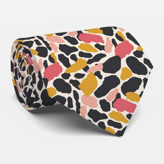 及モダンびカラフルアニマルプリント ネクタイ (ロール)