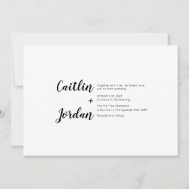 及モダンびコンテンポラリー結婚式招待状 招待状