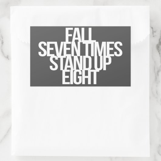 及感動的びやる気を起こさせる引用文 長方形シール (バッグ)