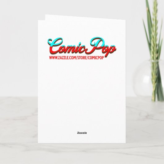 友おもしろいポップ・アートの人のための芸術誕生日 カード (裏面)