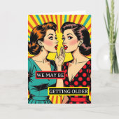 友おもしろいポップ・アートの人のための芸術誕生日 カード (正面)