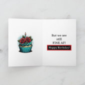 友おもしろいポップ・アートの人のための芸術誕生日 カード (内部)