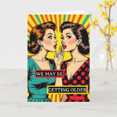 友おもしろいポップ・アートの人のための芸術誕生日 カード (黄色い花)