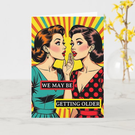 友おもしろいポップ・アートの人のための芸術誕生日 カード (黄色い花)