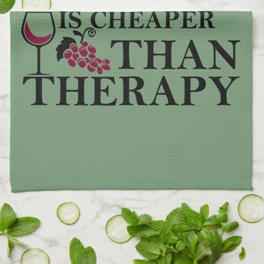 友おもしろい人のためのワイン引用文 キッチンタオル (折り畳み)