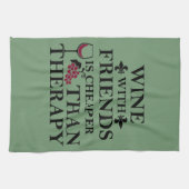 友おもしろい人のためのワイン引用文 キッチンタオル (横)