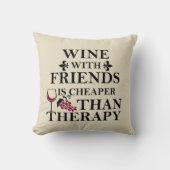 友おもしろい人のためのワイン引用文 クッション (正面)