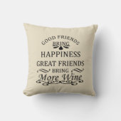 友おもしろい人のためのワイン引用文 クッション (正面)