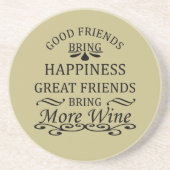 友おもしろい人のためのワイン引用文 コースター (正面)