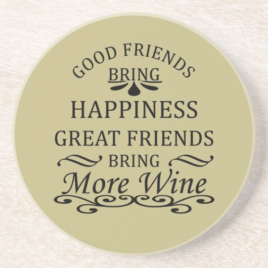 友おもしろい人のためのワイン引用文 コースター (正面)