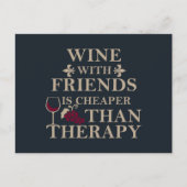 友おもしろい人のためのワイン引用文 シーズンポストカード (正面)