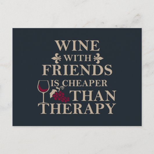 友おもしろい人のためのワイン引用文 シーズンポストカード (正面)