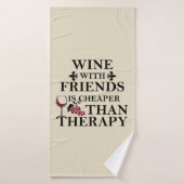 友おもしろい人のためのワイン引用文 バスタオル (バスタオル)