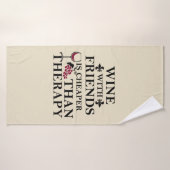 友おもしろい人のためのワイン引用文 バスタオル (バスタオル)