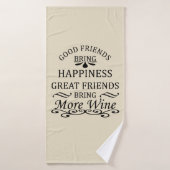 友おもしろい人のためのワイン引用文 バスタオル (バスタオル)