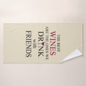 友おもしろい人のためのワイン引用文 バスタオル (バスタオル)