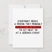 友おもしろい人のカード/すべての人が友だちを必要 シーズンカード (正面)