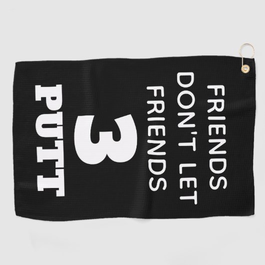 友おもしろい人は友だちを許さない3 Putt ゴルフタオル (横)