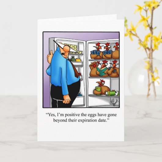 友おもしろい人用誕生日ユーモア用カード カード (黄色い花)