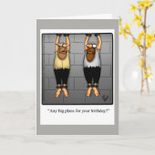 友おもしろい人用誕生日ユーモア用カード カード (黄色い花)