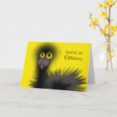 友おもしろい情、あなたはSo Emusing、Wacky Emu カード (黄色い花)