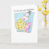 友おもしろい情,女性用の誕生日カード カード (黄色い花)