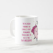 友おもしろい最高の友BAD INFLUENCE Unicorn踊り コーヒーマグカップ (正面左)