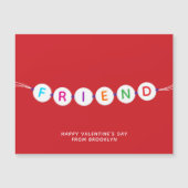 友かわいい友情ブレスレット赤バレンタインデー (正面)