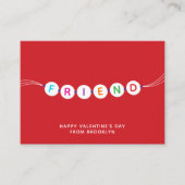 友かわいい友情ブレスレット赤バレンタインデー エンクロージャーカード (正面)