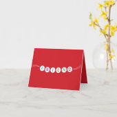 友かわいい友情ブレスレット赤バレンタインデー カード (黄色い花)