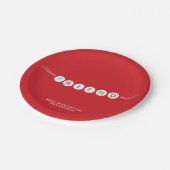 友かわいい友情ブレスレット赤バレンタインデー ペーパープレート (アングル)