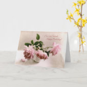 友かわいらし人のためのピンクローズ誕生日カード カード (黄色い花)