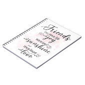 友だちがあなたの生活を喜びで満たす ノートブック (左側)