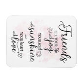 友だちがあなたの生活を喜びで満たす マグネット (横)