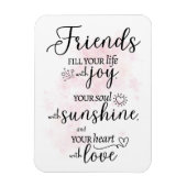 友だちがあなたの生活を喜びで満たす マグネット (縦)