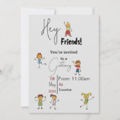 友だちが集まる 招待状 (正面)