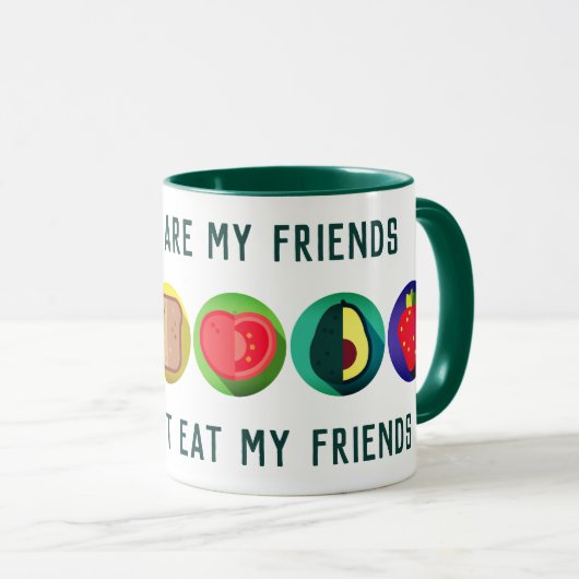 友だちで食べはない-ビーガン マグカップ (正面右)