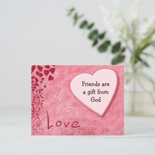 友だちとは神様からの贈り物はがき ポストカード (スタンド正面)