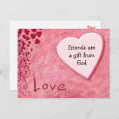友だちとは神様からの贈り物はがき ポストカード (正面/裏面)
