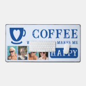 友だちとコーヒーを飲むと、4枚の写真が青く表示される デスクマット (キーボード&マウス)