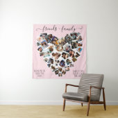 友だちと家族引用文写真ハートコラージュ投稿 タペストリー (インサイチュ)