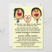 友だちと最高ののCartoonとの結婚 招待状 (正面)