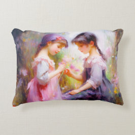 友だちと花 アクセントクッション